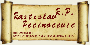 Rastislav Pečinoćević vizit kartica